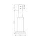 Alüminyum Mat WC Kabin Ayak 15 cm Alüminyum Mat WC Kabin Ayak 15 cm