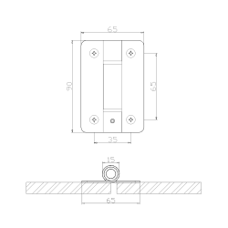304 Paslanmaz Çelik  WC Kabin Menteşe